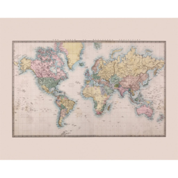 Origin Murals Historic World Map Multicolour Wall Mural - thumbnail 2