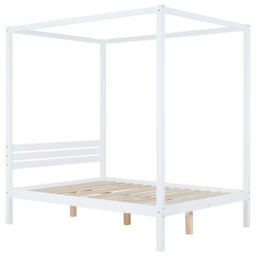 Mercia White King Size Solid Pine Four Poster Bed Frame - thumbnail 2