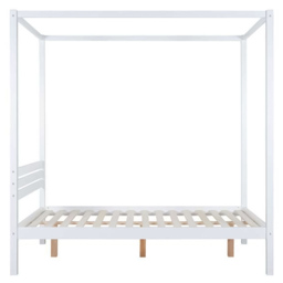 Mercia White King Size Solid Pine Four Poster Bed Frame - thumbnail 4