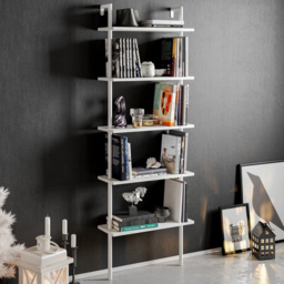 Decorotika Paula 5 Tier White Bookshelf - thumbnail 1