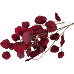 Red Artificial Single Stem Velvet Eucalyptus Spray - thumbnail 3