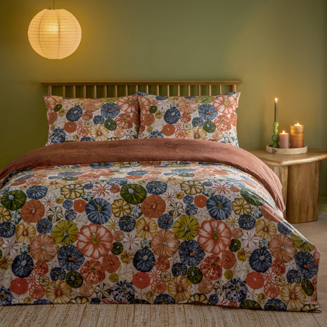 furn. Picking Patch Single Pumpkin Pecan Duvet Set - image 1