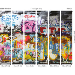 Origin Murals Urban Graffiti Multicolour Wall Mural - thumbnail 3
