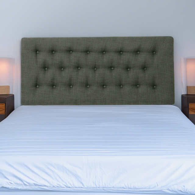 Bedmaster Lona King Size Charcoal Linen Buttoned Headboard - image 1