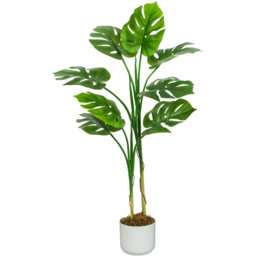 Monstera Tree Indoor Artificial House Plant 110cm - thumbnail 1