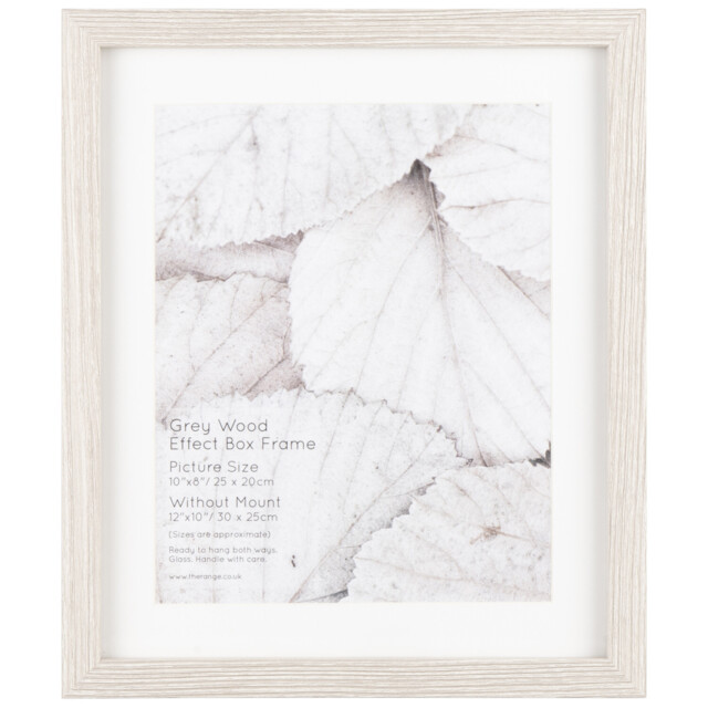 The Port. Co Gallery Grey Wood Effect 8 x 6 inch Box Photo Frame - image 1
