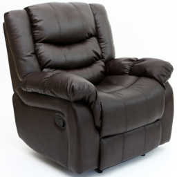 Furniture Online Seattle Bonded Leather Brown Manual Recliner Armchair - thumbnail 2