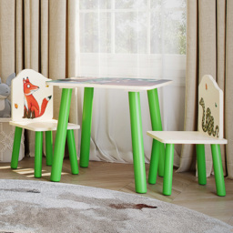 Kidsaw Gruffalo 2 Seater Green and Cream Table and Chairs