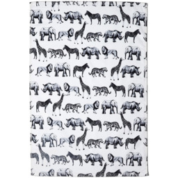 Mono Safari White Velour Cotton Hand Towel 50 x 75cm