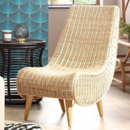 Desser Cream Wicker Teardrop Chair