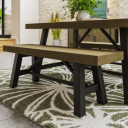 FWStyle Lowry Industrial Dining Bench