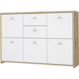 Florence Best 5 Doors 2 Drawers Artisan White Oak Storage Chest - thumbnail 4