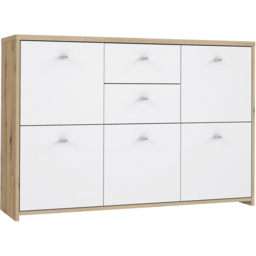 Florence Best 5 Doors 2 Drawers Artisan White Oak Storage Chest - thumbnail 2