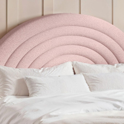 Flair Ava Pink Boucle Double Fabric Bed - thumbnail 2