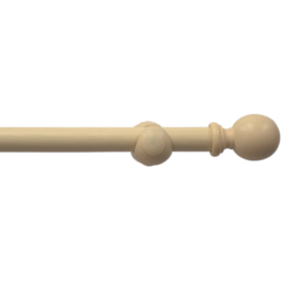 Caecus FX 120cm Wooden Cream Eyelet Curtain Pole