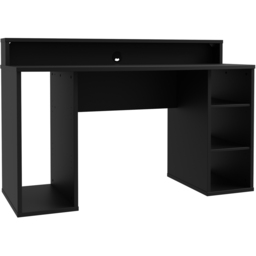 Florence Tezaur 4 Shelf Black LED Gaming Desk - thumbnail 4