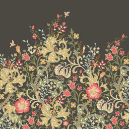 Origin Murals Trailing Lily Black Wall Mural - thumbnail 2