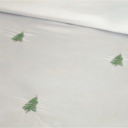 Embroidered Trees Duvet Set Silver King - thumbnail 4