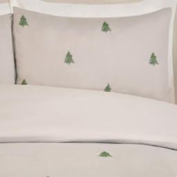 Embroidered Trees Duvet Set Silver King - thumbnail 3
