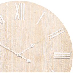 Washed Wood Effect Numeral Wall Clock Neutral - thumbnail 3