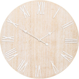 Washed Wood Effect Numeral Wall Clock Neutral - thumbnail 1