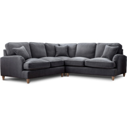 The Vienna 5 Seater Charcoal Corner Sofa - thumbnail 2