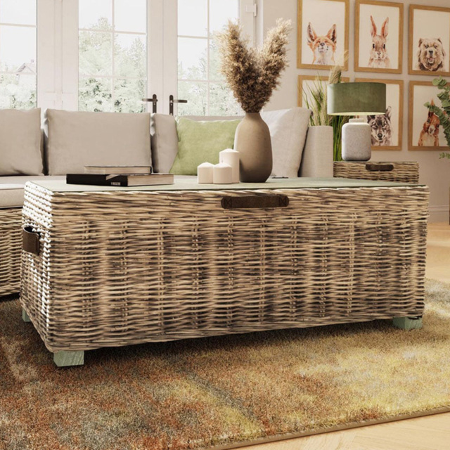 FWStyle Maya Light Finish Handmade Lift Up Storage Coffee Table - image 1