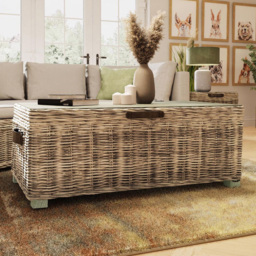 FWStyle Maya Light Finish Handmade Lift Up Storage Coffee Table