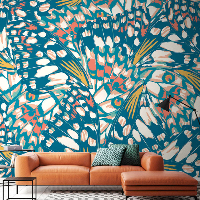 Origin Murals Butterfly Wings Light Blue Wall Mural - image 1