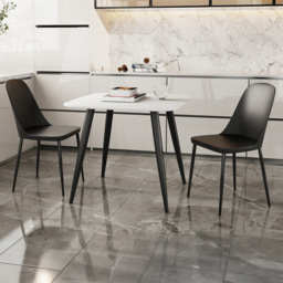 Core Products Aspen White and Black 2 Seater Dining Set - thumbnail 1