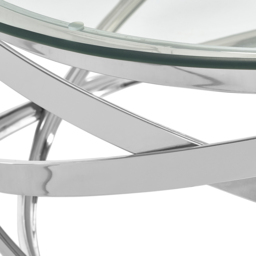 Julian Bowen Vienna Chrome Circular Coffee Table - thumbnail 4