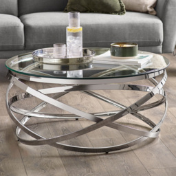 Julian Bowen Vienna Chrome Circular Coffee Table