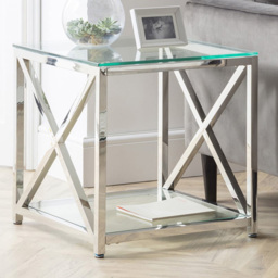 Julian Bowen Miami Silver Lamp Table