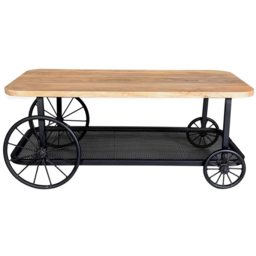Brooklyn Clemet Single Shelf Wheel Coffee Table - thumbnail 3