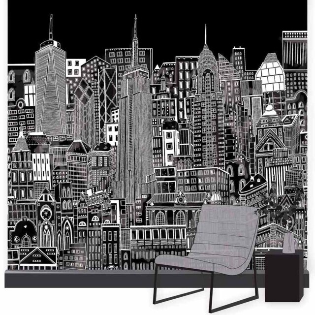 Superfresco Easy City Sketch Night Wall Mural - image 1