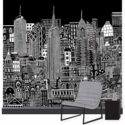 Superfresco Easy City Sketch Night Wall Mural - thumbnail 1