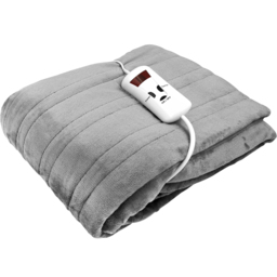Bauer Luxury Grey Soft Touch Heated Throw 120 x 160cm