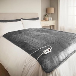 Bauer Luxury Grey Soft Touch Heated Throw 120 x 160cm - thumbnail 2