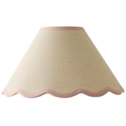 ValueLights Florie Small Scallop Pink Trim Shade