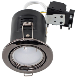 ValueLights Black Chrome Warm White LED Tiltable Ceiling Downlight 6 Pack