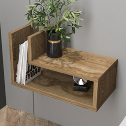 Decorotika Lara Oud 2 Shelf L Shaped Floating Shelf