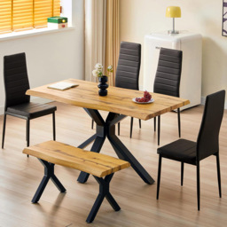 Kosy Koala 4 Seater Wooden Dining Set Black