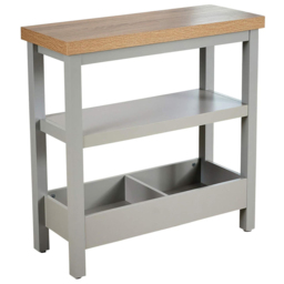 Home Source Avon Grey 3 Shelf Slim Side Table - thumbnail 2