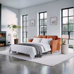 Marlon City Terracotta 2 Seater Sofa Bed - thumbnail 3