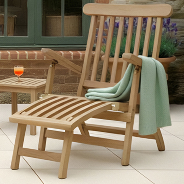 Charles Bentley Teak Steamer Sun Lounger - image 1
