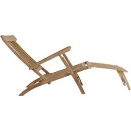 Charles Bentley Teak Steamer Sun Lounger - thumbnail 3