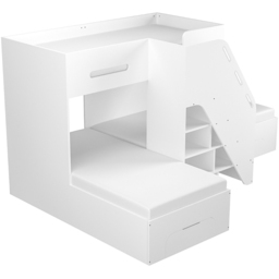Flair Mason White Staircase Triple Sleeper with Storage - thumbnail 4