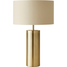 ValueLights Lexy Reni Beige and Antique Brass Shade Touch LED Table Lamp