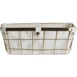 Premier Housewares Small Gold Iron Wire Storage Basket