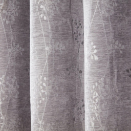 Divante Grace Chenille Eyelet Curtain Navy 229 x 168cm - thumbnail 4